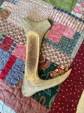 Artisan Caribou Antler Cribbage Board from Alaska
